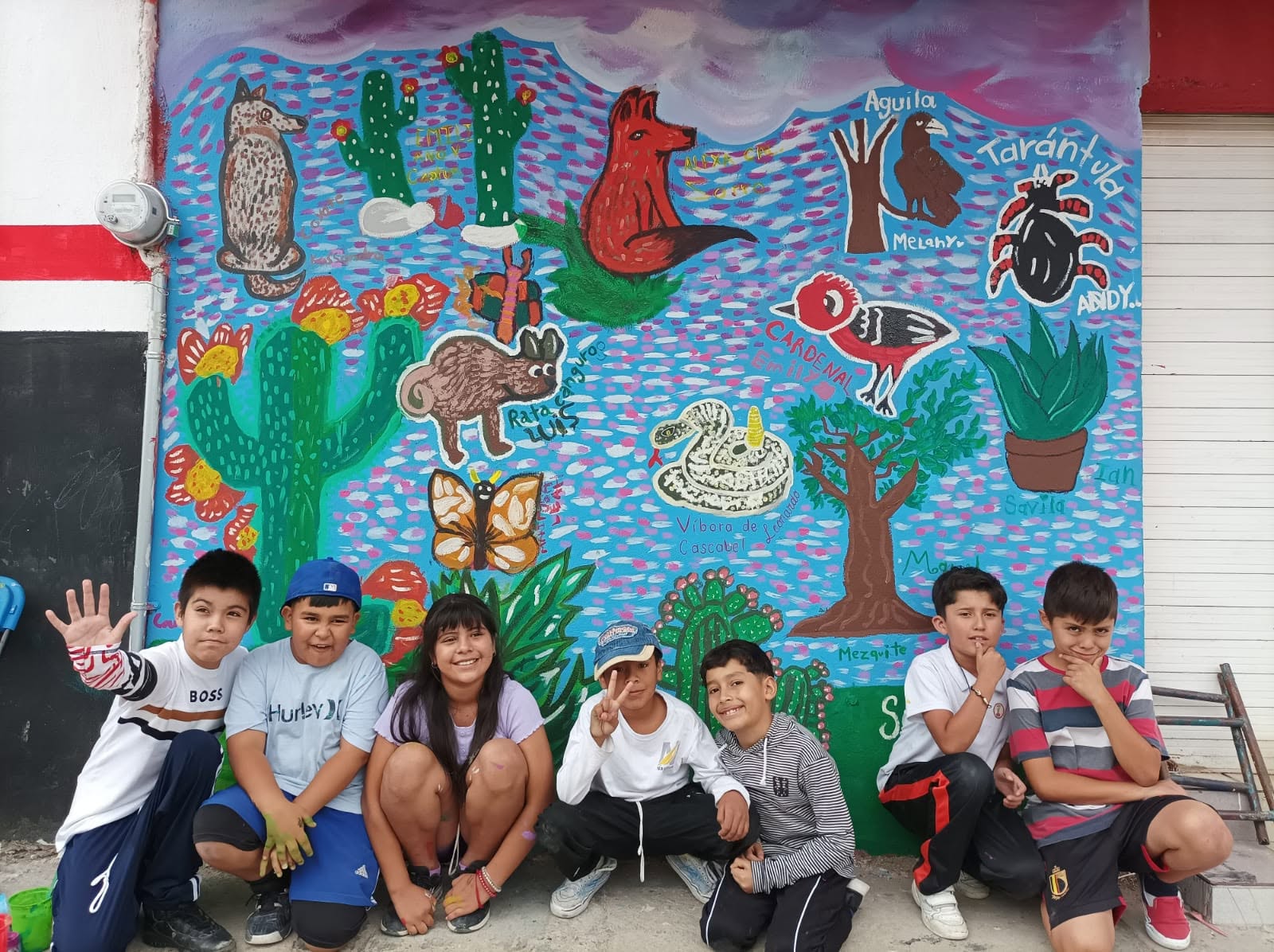 Actividad Cultural Comunitaria: Mural Colectivo: Las Redes de mi Comunidad